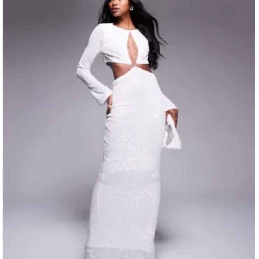ASOS Elegant White Asymmetrical Dress